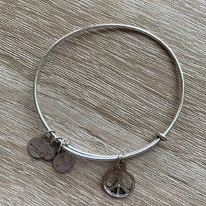 Alex and Ani Peace Sign Bangle
